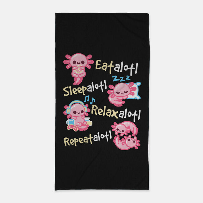 Axolotl Simple Life-None-Beach-Towel-NemiMakeit