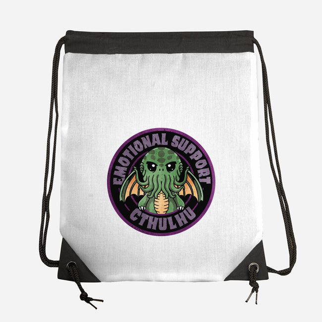 Emotional Support Cthulhu-None-Drawstring-Bag-fanfreak1