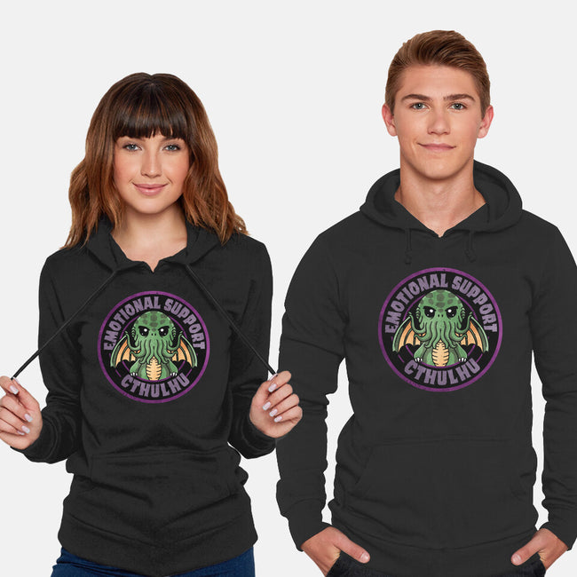 Emotional Support Cthulhu-Unisex-Pullover-Sweatshirt-fanfreak1