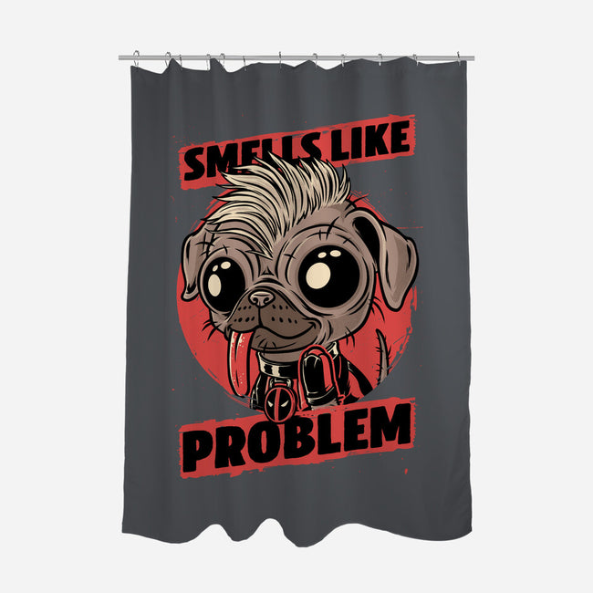 Dead Cute Dog Hero-None-Polyester-Shower Curtain-Studio Mootant