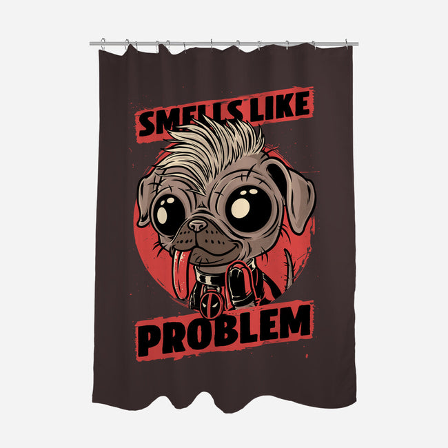 Dead Cute Dog Hero-None-Polyester-Shower Curtain-Studio Mootant