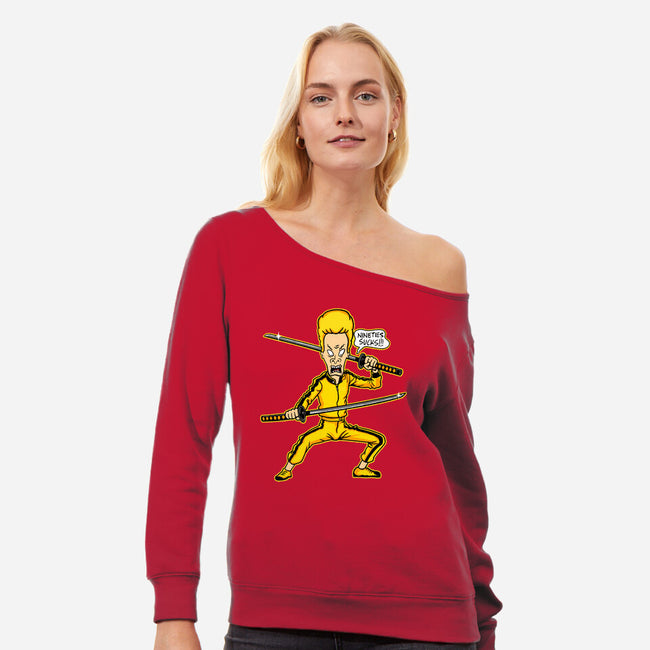 Kill Beavis-Womens-Off Shoulder-Sweatshirt-OPIPPI