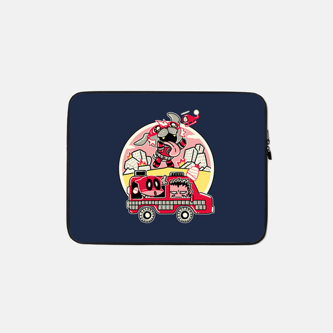 Dogpoolzilla-None-Zippered-Laptop Sleeve-naomori