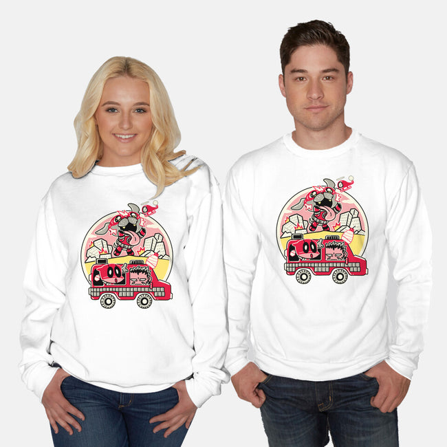 Dogpoolzilla-Unisex-Crew Neck-Sweatshirt-naomori