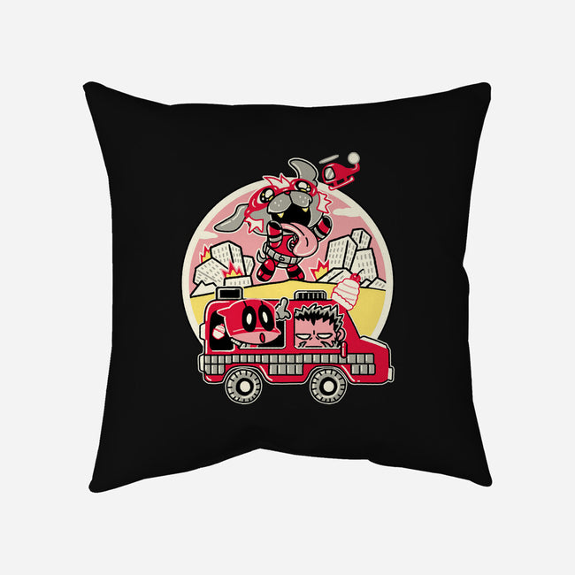 Dogpoolzilla-None-Non-Removable Cover w Insert-Throw Pillow-naomori