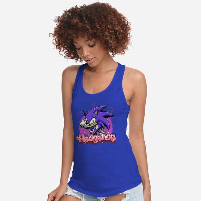 The Blue Hedgehog-Womens-Racerback-Tank-Astrobot Invention