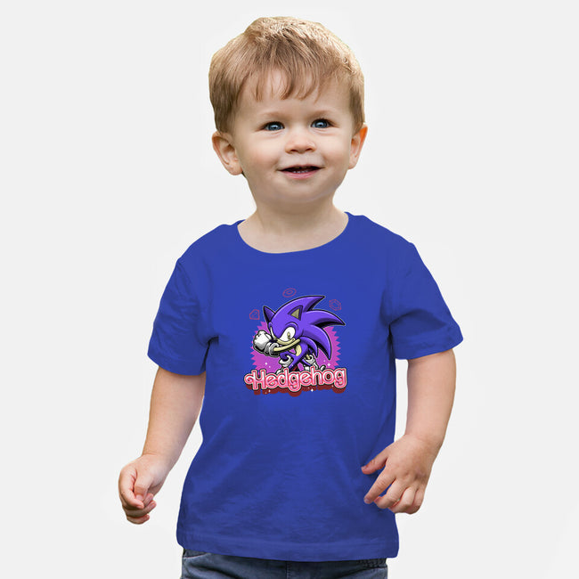 The Blue Hedgehog-Baby-Basic-Tee-Astrobot Invention