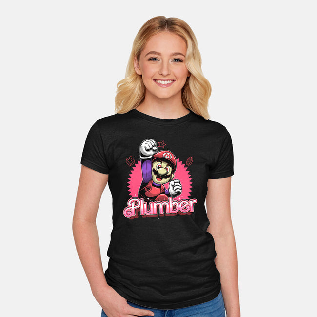 The Plumber-Womens-Fitted-Tee-Astrobot Invention