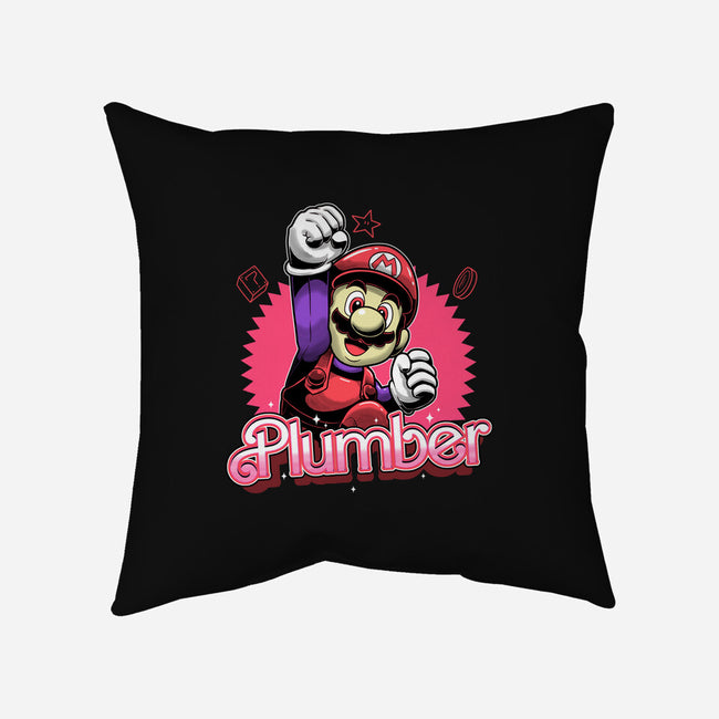 The Plumber-None-Removable Cover w Insert-Throw Pillow-Astrobot Invention