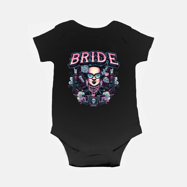 Punk Bride-Baby-Basic-Onesie-glitchygorilla