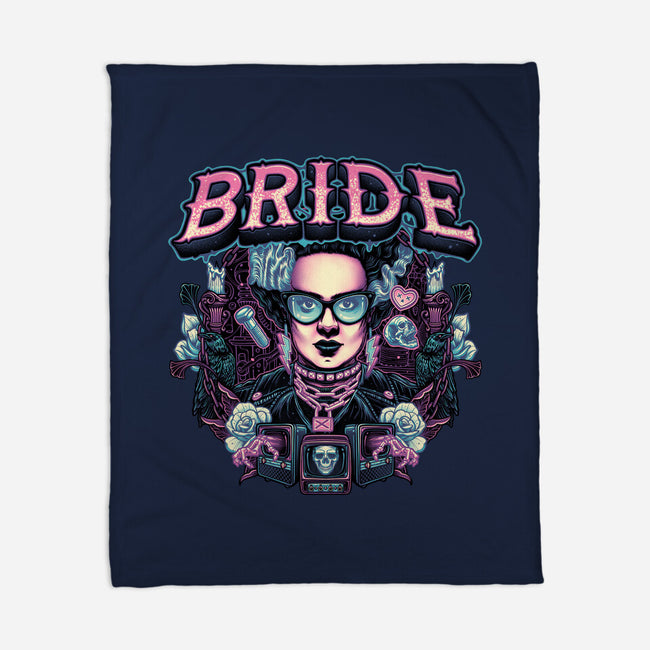 Punk Bride-None-Fleece-Blanket-glitchygorilla