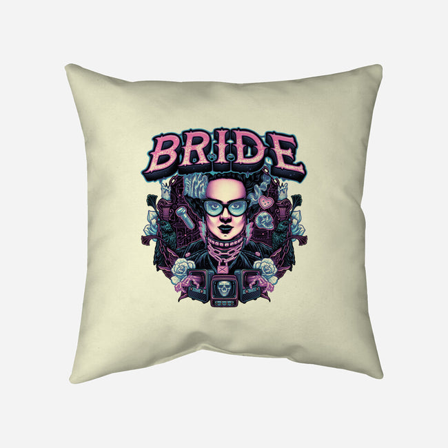 Punk Bride-None-Non-Removable Cover w Insert-Throw Pillow-glitchygorilla