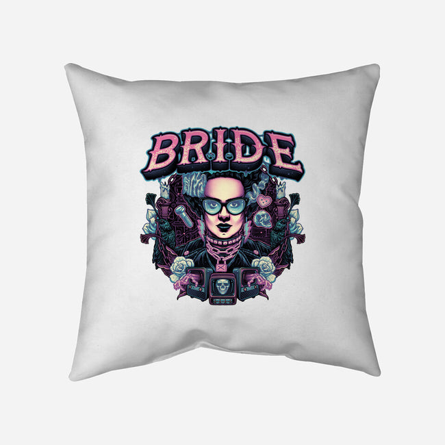 Punk Bride-None-Non-Removable Cover w Insert-Throw Pillow-glitchygorilla