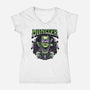 Punk Monster-Womens-V-Neck-Tee-glitchygorilla