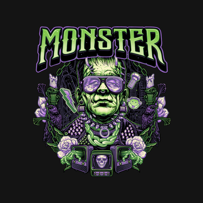 Punk Monster-Womens-V-Neck-Tee-glitchygorilla