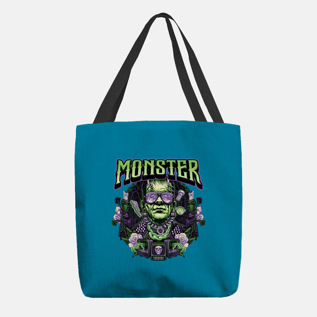 Punk Monster-None-Basic Tote-Bag-glitchygorilla