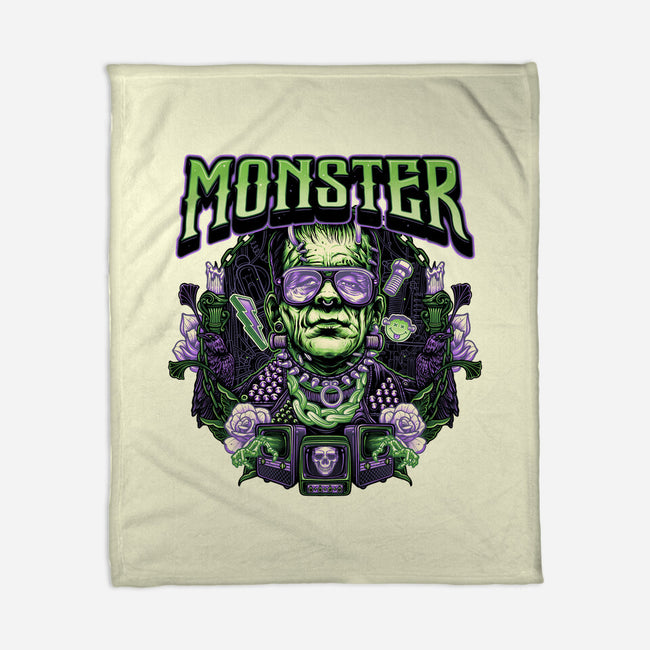 Punk Monster-None-Fleece-Blanket-glitchygorilla