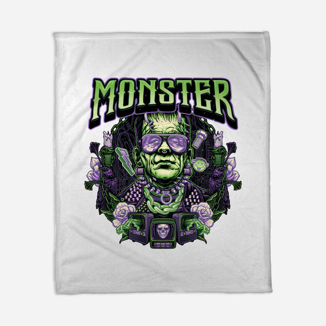 Punk Monster-None-Fleece-Blanket-glitchygorilla