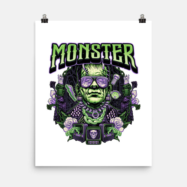 Punk Monster-None-Matte-Poster-glitchygorilla