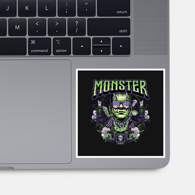 Punk Monster-None-Glossy-Sticker-glitchygorilla