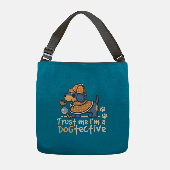 Dogtective Dachshund-None-Adjustable Tote-Bag-NemiMakeit