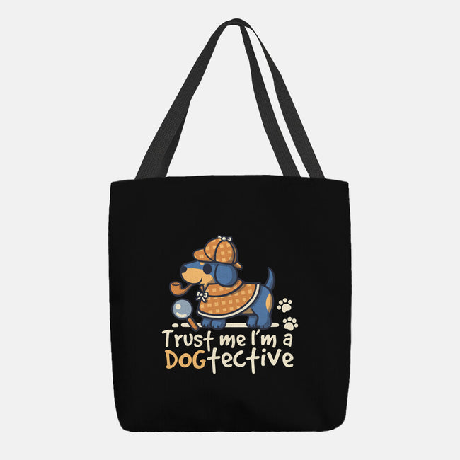 Dogtective Dachshund-None-Basic Tote-Bag-NemiMakeit