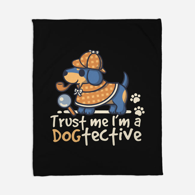 Dogtective Dachshund-None-Fleece-Blanket-NemiMakeit