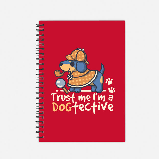 Dogtective Dachshund-None-Dot Grid-Notebook-NemiMakeit