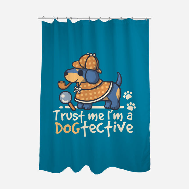 Dogtective Dachshund-None-Polyester-Shower Curtain-NemiMakeit