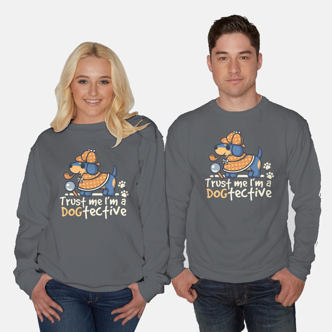 Dogtective Dachshund-Unisex-Crew Neck-Sweatshirt-NemiMakeit