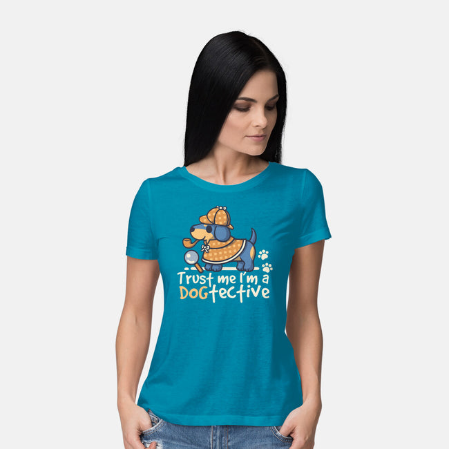 Dogtective Dachshund-Womens-Basic-Tee-NemiMakeit