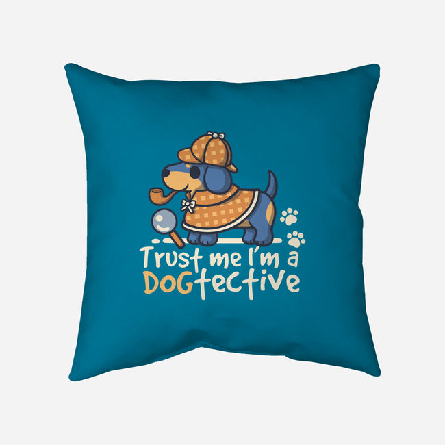 Dogtective Dachshund-None-Non-Removable Cover w Insert-Throw Pillow-NemiMakeit