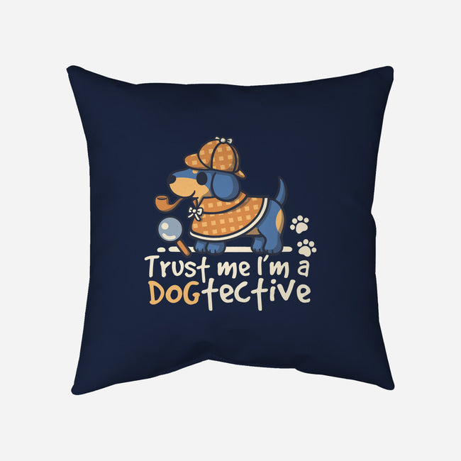 Dogtective Dachshund-None-Removable Cover w Insert-Throw Pillow-NemiMakeit