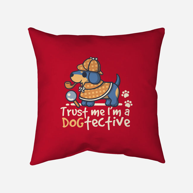 Dogtective Dachshund-None-Removable Cover w Insert-Throw Pillow-NemiMakeit