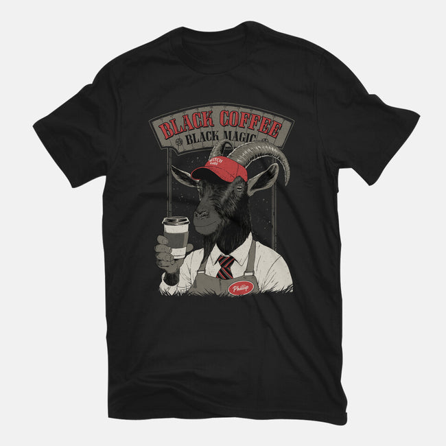 Black Coffee Barista-Mens-Heavyweight-Tee-Hafaell