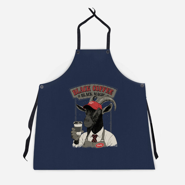 Black Coffee Barista-Unisex-Kitchen-Apron-Hafaell