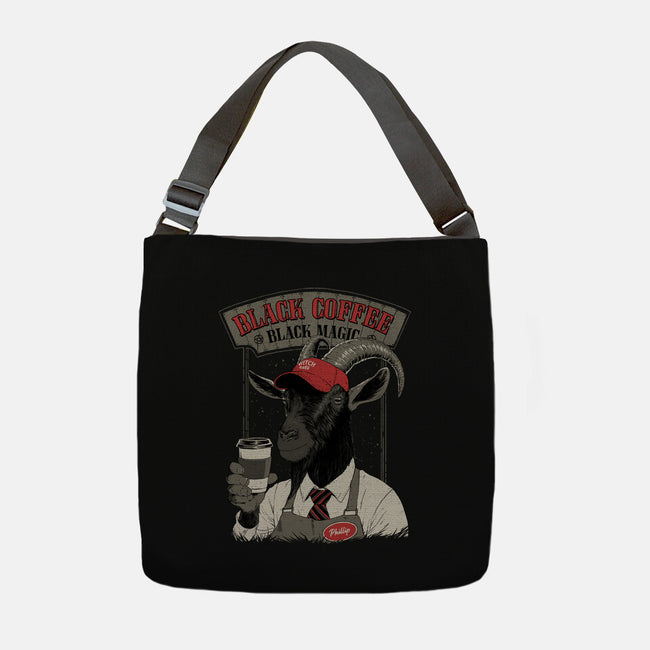 Black Coffee Barista-None-Adjustable Tote-Bag-Hafaell