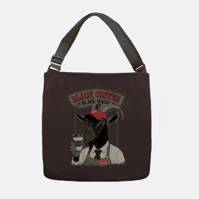 Black Coffee Barista-None-Adjustable Tote-Bag-Hafaell