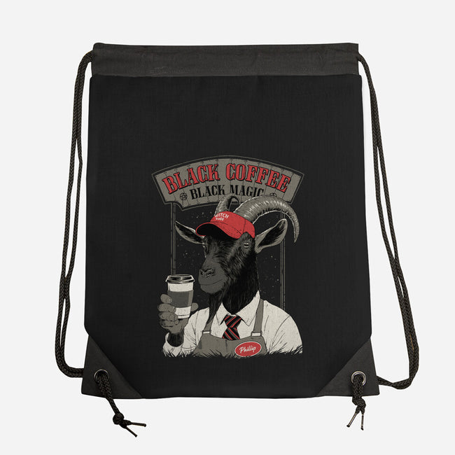 Black Coffee Barista-None-Drawstring-Bag-Hafaell