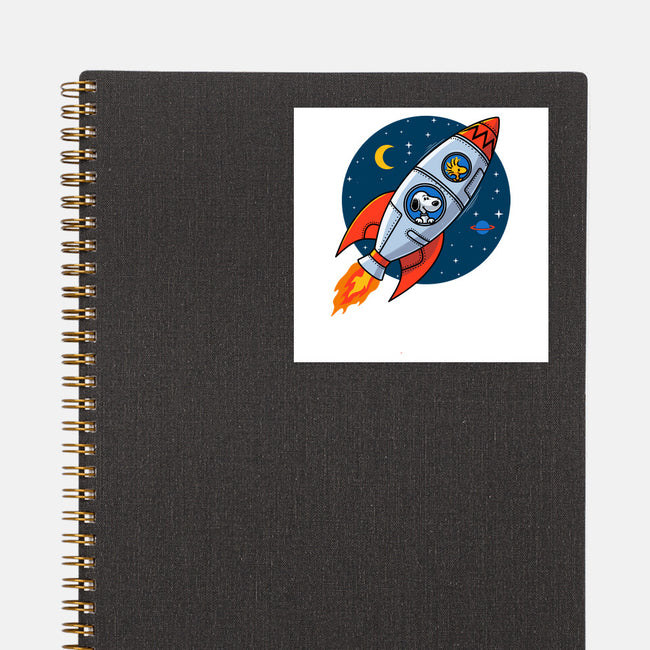 Space Beagle-None-Glossy-Sticker-erion_designs