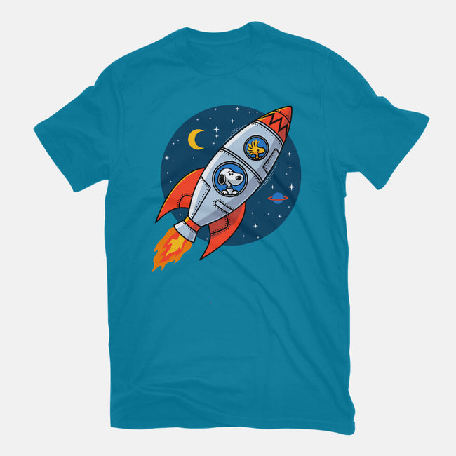 Space Beagle-Womens-Fitted-Tee-erion_designs