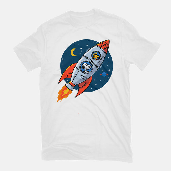 Space Beagle-Womens-Fitted-Tee-erion_designs