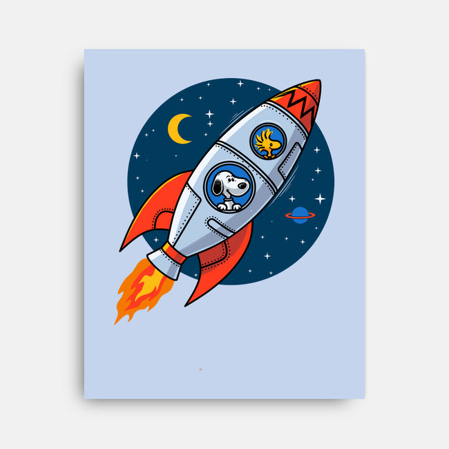 Space Beagle-None-Stretched-Canvas-erion_designs