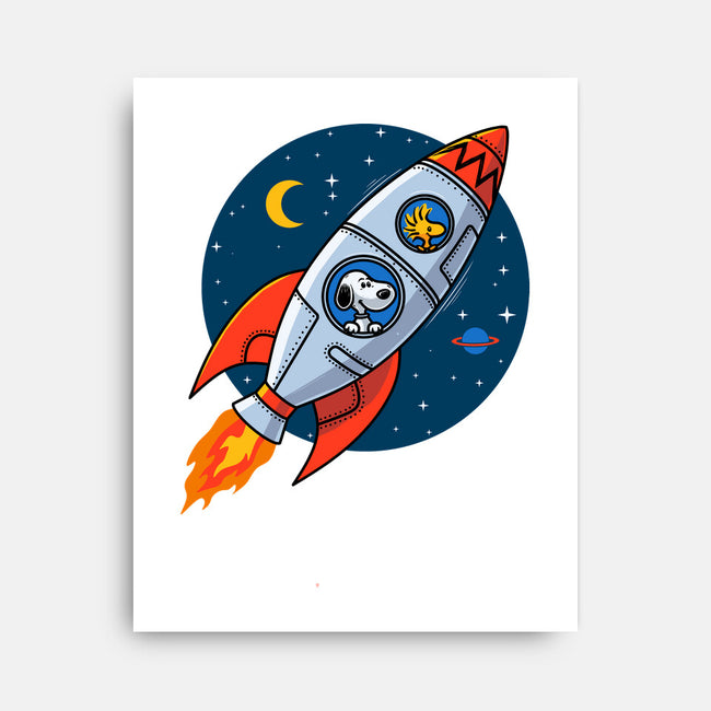 Space Beagle-None-Stretched-Canvas-erion_designs