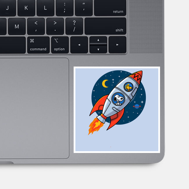 Space Beagle-None-Glossy-Sticker-erion_designs