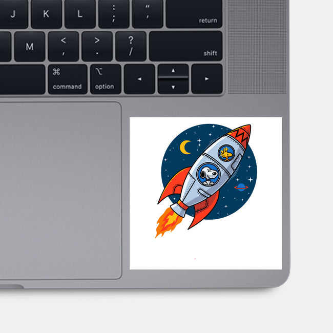 Space Beagle-None-Glossy-Sticker-erion_designs