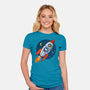 Space Beagle-Womens-Fitted-Tee-erion_designs