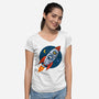 Space Beagle-Womens-V-Neck-Tee-erion_designs