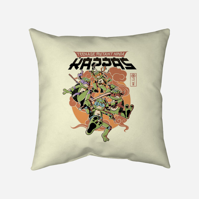 Ninja Kappas-None-Removable Cover-Throw Pillow-demonigote