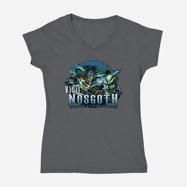 Visit Nosgoth-Womens-V-Neck-Tee-daobiwan